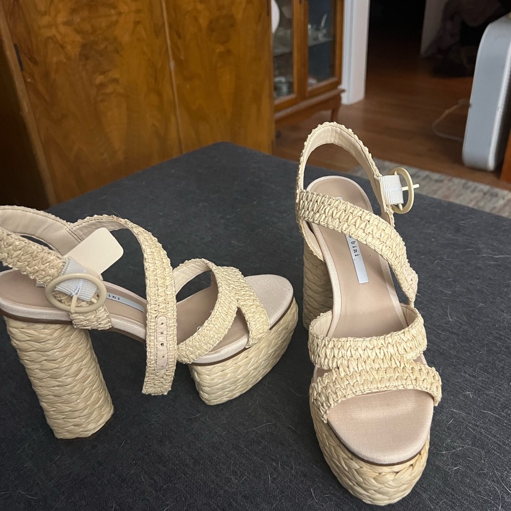 Women's Beige Platform Sandals